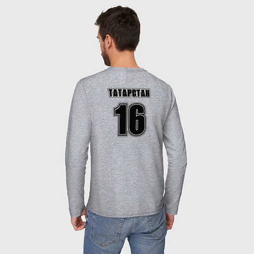 Мужской лонгслив Татарстан 16 / Меланж – фото 4