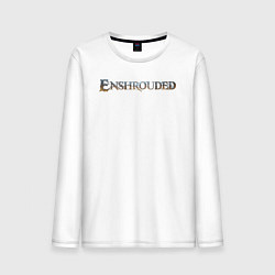 Лонгслив хлопковый мужской Enshrouded logo, цвет: белый