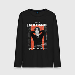 Лонгслив хлопковый мужской Stray kids Han volcano, цвет: черный