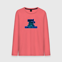 Лонгслив хлопковый мужской GTA online game, цвет: коралловый