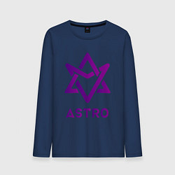 Лонгслив хлопковый мужской Звезда Astro, цвет: тёмно-синий