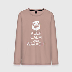 Мужской лонгслив Warhammer keep calm and waaagh