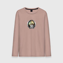 Лонгслив хлопковый мужской Grand Theft Auto san andres, цвет: пыльно-розовый
