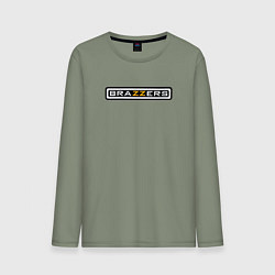 Лонгслив хлопковый мужской Brazzers bad boy, цвет: авокадо