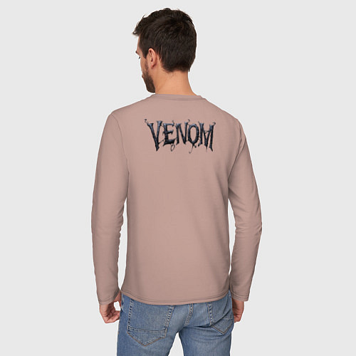 Мужской лонгслив Venom with tongue sticking out / Пыльно-розовый – фото 4