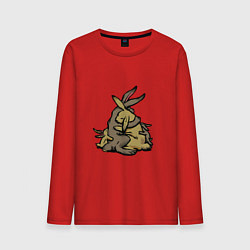 Лонгслив хлопковый мужской Объятия семьи, цвет: красный
