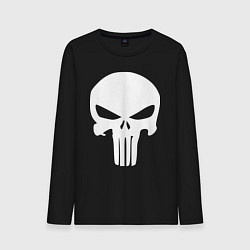 Лонгслив хлопковый мужской Punisher logo, цвет: черный
