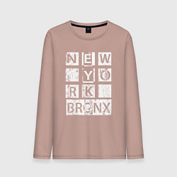 Лонгслив хлопковый мужской New York Bronx, цвет: пыльно-розовый