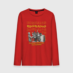 Лонгслив хлопковый мужской Big bang 15 лет, цвет: красный