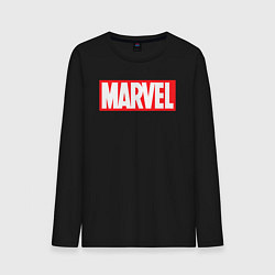 Лонгслив хлопковый мужской Marvel logo, цвет: черный