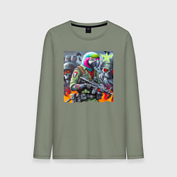 Мужской лонгслив Cool parrot - special forces