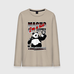 Мужской лонгслив Панда с гирями