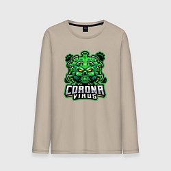 Мужской лонгслив Corona virus