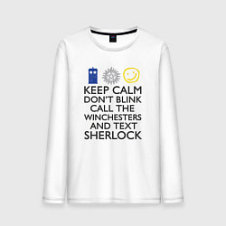Лонгслив хлопковый мужской Sherlock doctor, цвет: белый