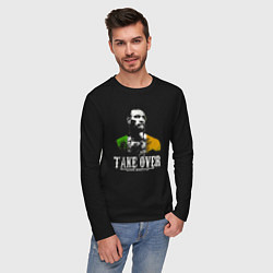 Лонгслив хлопковый мужской Conor take over, цвет: черный — фото 2