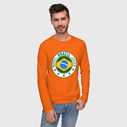 Лонгслив хлопковый мужской Brazil 2014 цвета оранжевый — фото 2