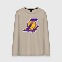 Лонгслив хлопковый мужской Lakers team, цвет: миндальный