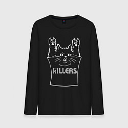 Лонгслив хлопковый мужской The Killers - cat rock, цвет: черный