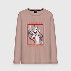 Лонгслив хлопковый мужской Camellya End of Lost Trail, цвет: пыльно-розовый