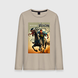 Мужской лонгслив Eddie rides a symbiote horse - Venom 3