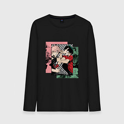 Лонгслив хлопковый мужской Моя геройская академия Бакуго и Деку, цвет: черный