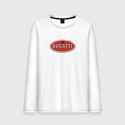 Лонгслив хлопковый мужской Bugatti - emblem, цвет: белый