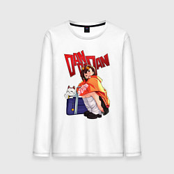 Лонгслив хлопковый мужской Момо Аясэ: Турбо Бабка, цвет: белый