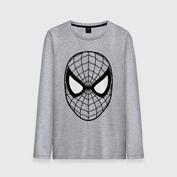 Лонгслив хлопковый мужской Человек паук очертания, цвет: меланж