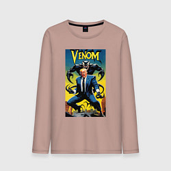 Лонгслив хлопковый мужской Venom-Trump fantasy, цвет: пыльно-розовый