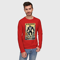 Лонгслив хлопковый мужской We are Venom - retro meme, цвет: красный — фото 2