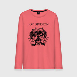 Лонгслив хлопковый мужской Joy Division - rock dog, цвет: коралловый