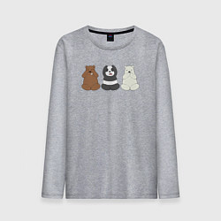 Лонгслив хлопковый мужской Три мишки, цвет: меланж