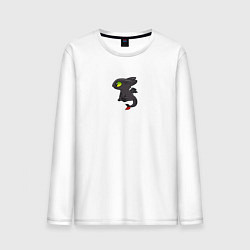 Лонгслив хлопковый мужской Ночная фурия пара для дневной, цвет: белый