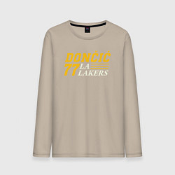 Лонгслив хлопковый мужской Doncic - LA Lakers, цвет: миндальный