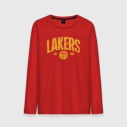 Лонгслив хлопковый мужской Lakers 1948, цвет: красный