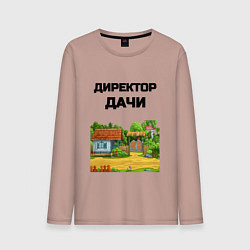 Лонгслив хлопковый мужской Дачный директор, цвет: пыльно-розовый