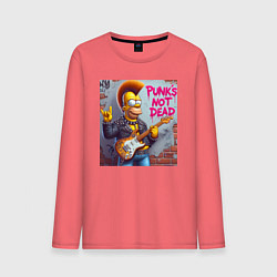 Мужской лонгслив Homer Simpson - punks not dead