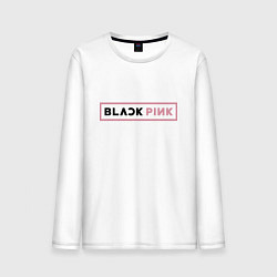 Лонгслив хлопковый мужской Blackpink - emblem of group of South Korea, цвет: белый