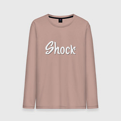 Лонгслив хлопковый мужской Shock, цвет: пыльно-розовый