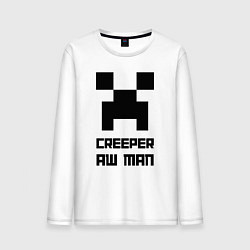 Мужской лонгслив Creeper Aw Man, Майнкрафт мем