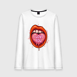 Мужской лонгслив I love you