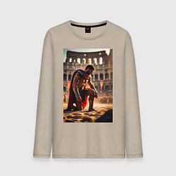 Лонгслив хлопковый мужской Спартак в Колизее, цвет: миндальный