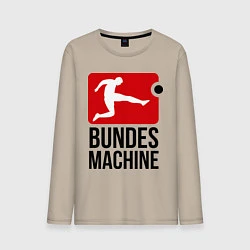 Лонгслив хлопковый мужской Bundes machine football, цвет: миндальный