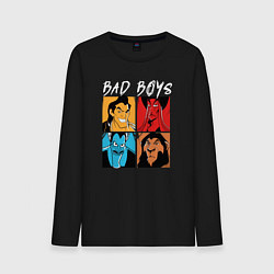 Лонгслив хлопковый мужской Bad boys, цвет: черный