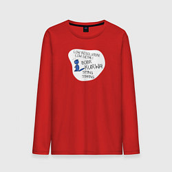 Лонгслив хлопковый мужской Low detailed bobr, цвет: красный