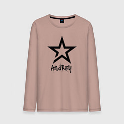 Лонгслив хлопковый мужской Андрей - звезда, цвет: пыльно-розовый