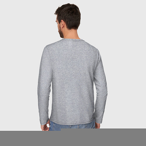 Мужской лонгслив Кораблик в океане / Меланж – фото 4