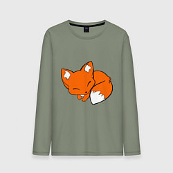 Мужской лонгслив Спящий лисёнок
