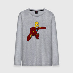 Лонгслив хлопковый мужской Homer ironman, цвет: меланж