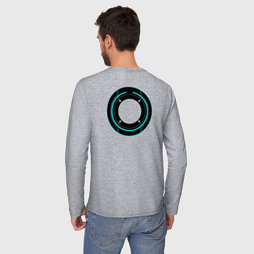 Мужской лонгслив Disk tron / Меланж – фото 4